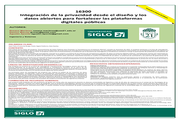 Integración de la Privacidad desde el Diseño y los Datos Abiertos para Fortalecer las Plataformas Digitales Públicas